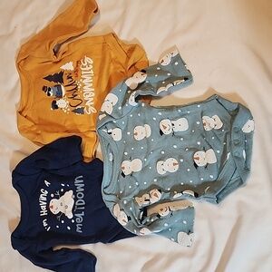 KOALABABY NEWBORN 3PC LONG SLEEVE SNOWMAN ONESIES